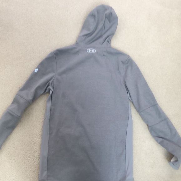 Under Armor White and Gray Hoodie Size Small - Picture 6 of 7